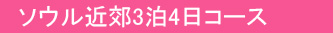 ソウル近郊3泊4日コース